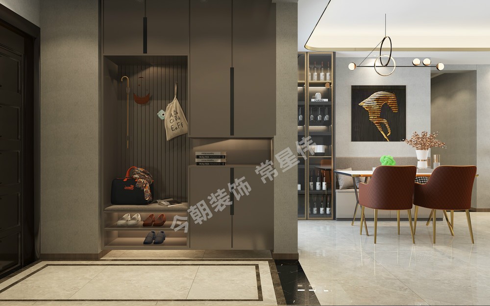恒大御景半島現(xiàn)代簡約風格玄關裝修效果圖